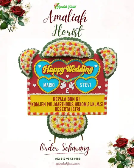 Papan Bunga Pernikahan Sikakap